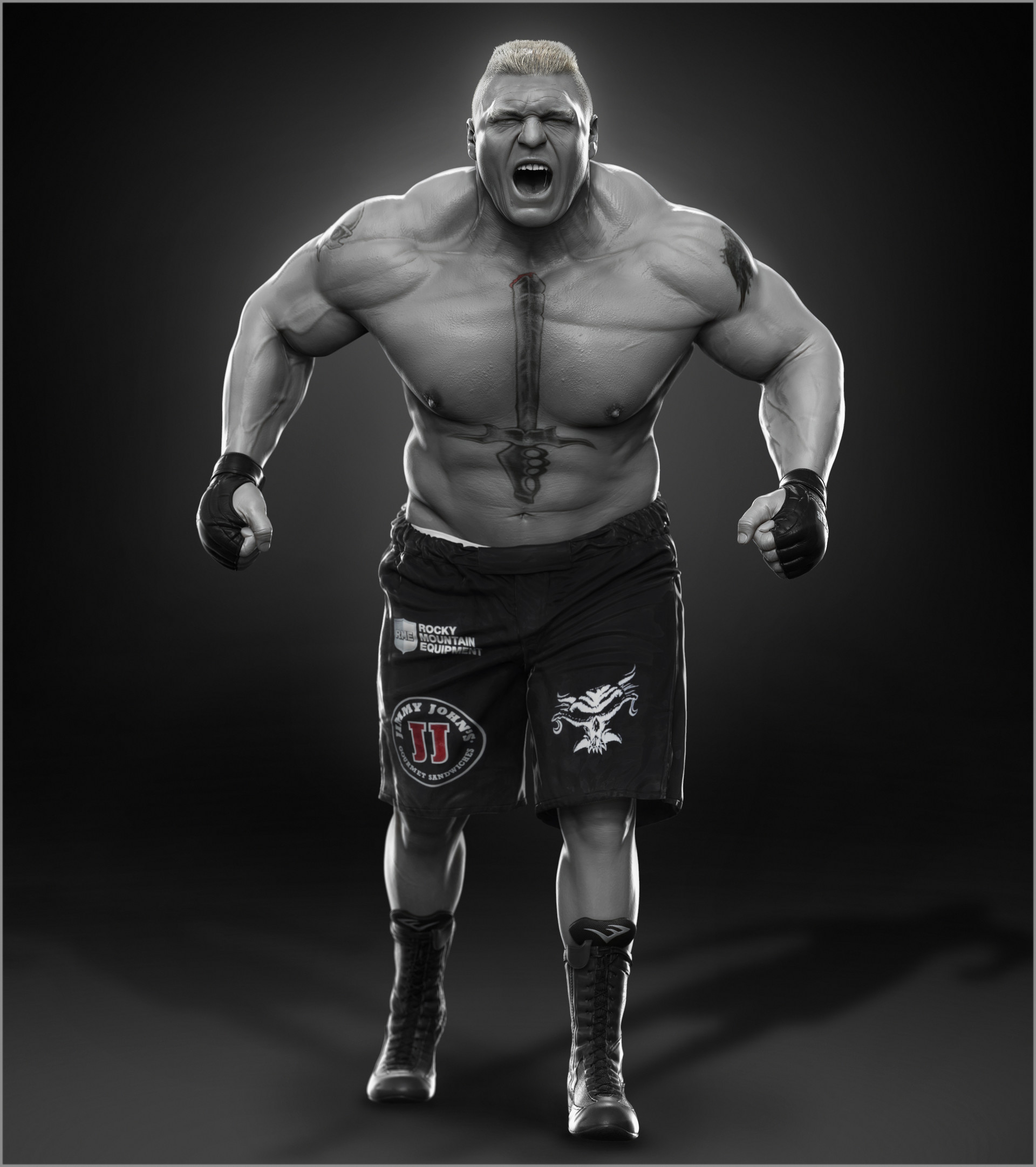 Artstation Brock Lesnar Done For Wwe Hossein Diba
