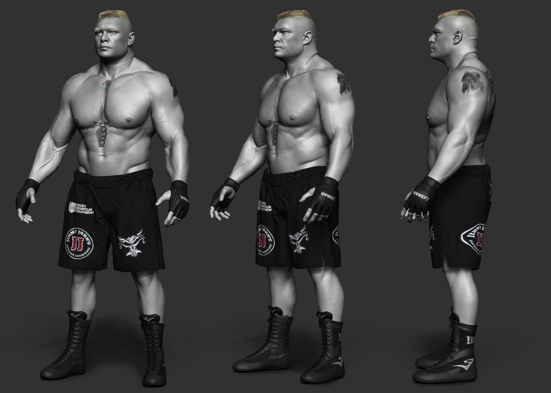 Artstation Brock Lesnar Done For Wwe Hossein Diba