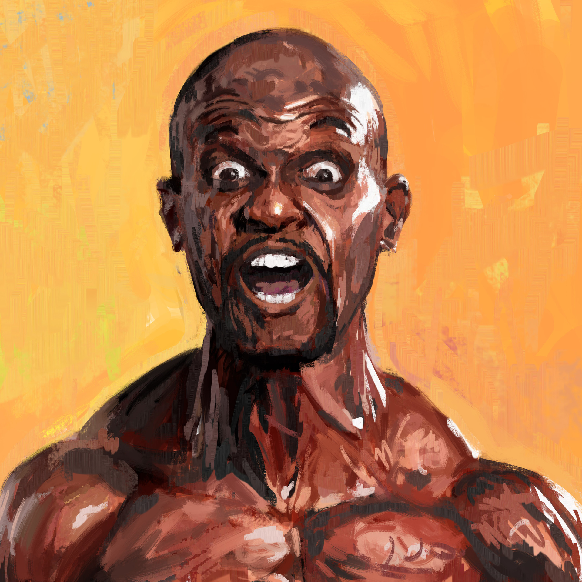 Artstation Terry Crews Littlepinkpebble
