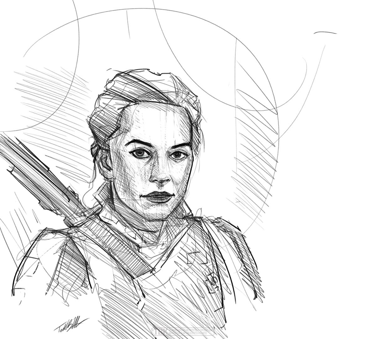 Rey — pencil sketch