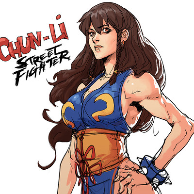 chun-li (street fighter and 1 more) drawn by lawrencehong