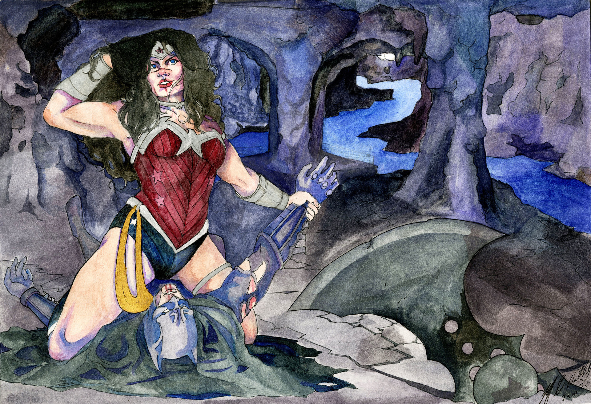 Artstation Wonder Woman Versus Ww V Batman Steffi Walthall