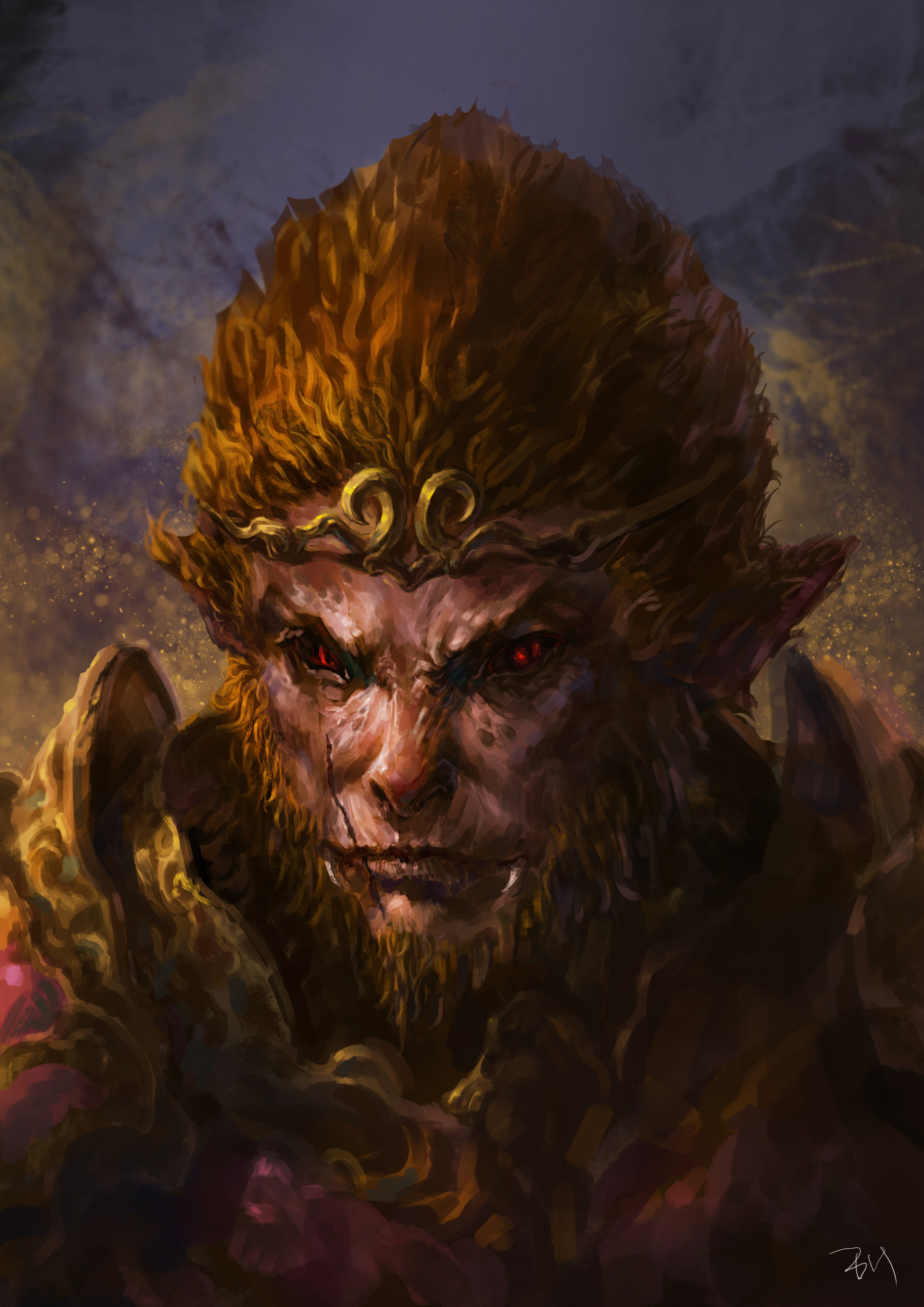 Artstation Sun Wukong Bai Han