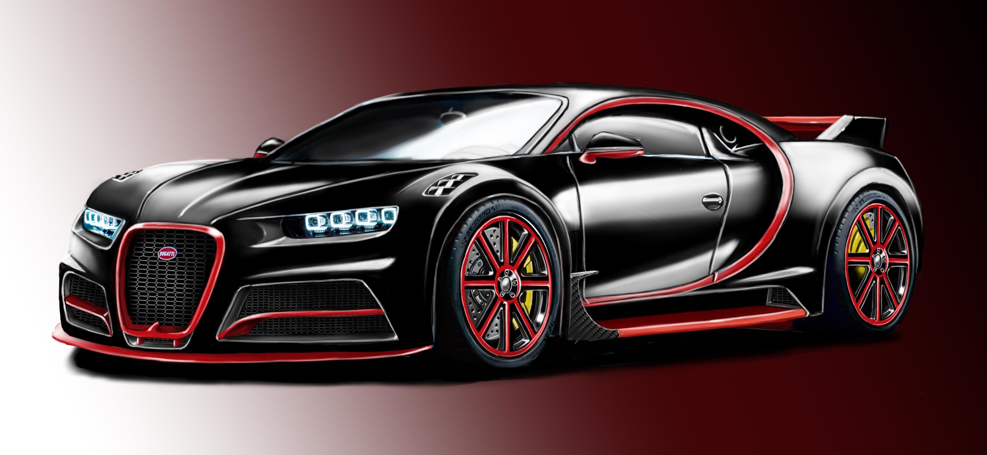 Рисунки bugatti chiron