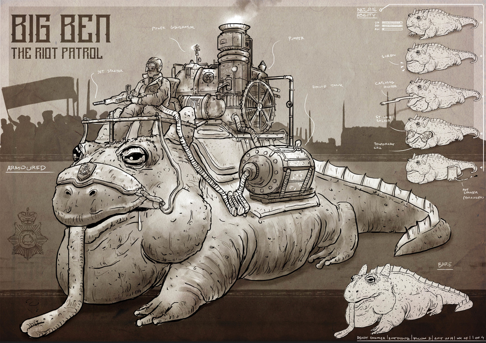 Big Ben, The Toad that helps police to control riot.