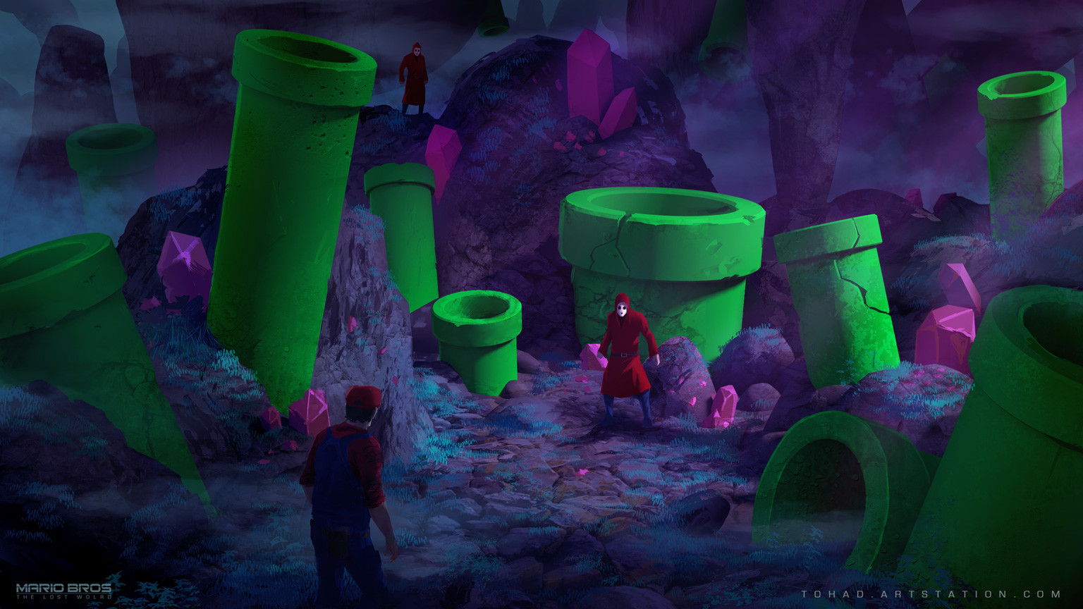 Mario Bros : The Lost World, Crystal Cave environment concept