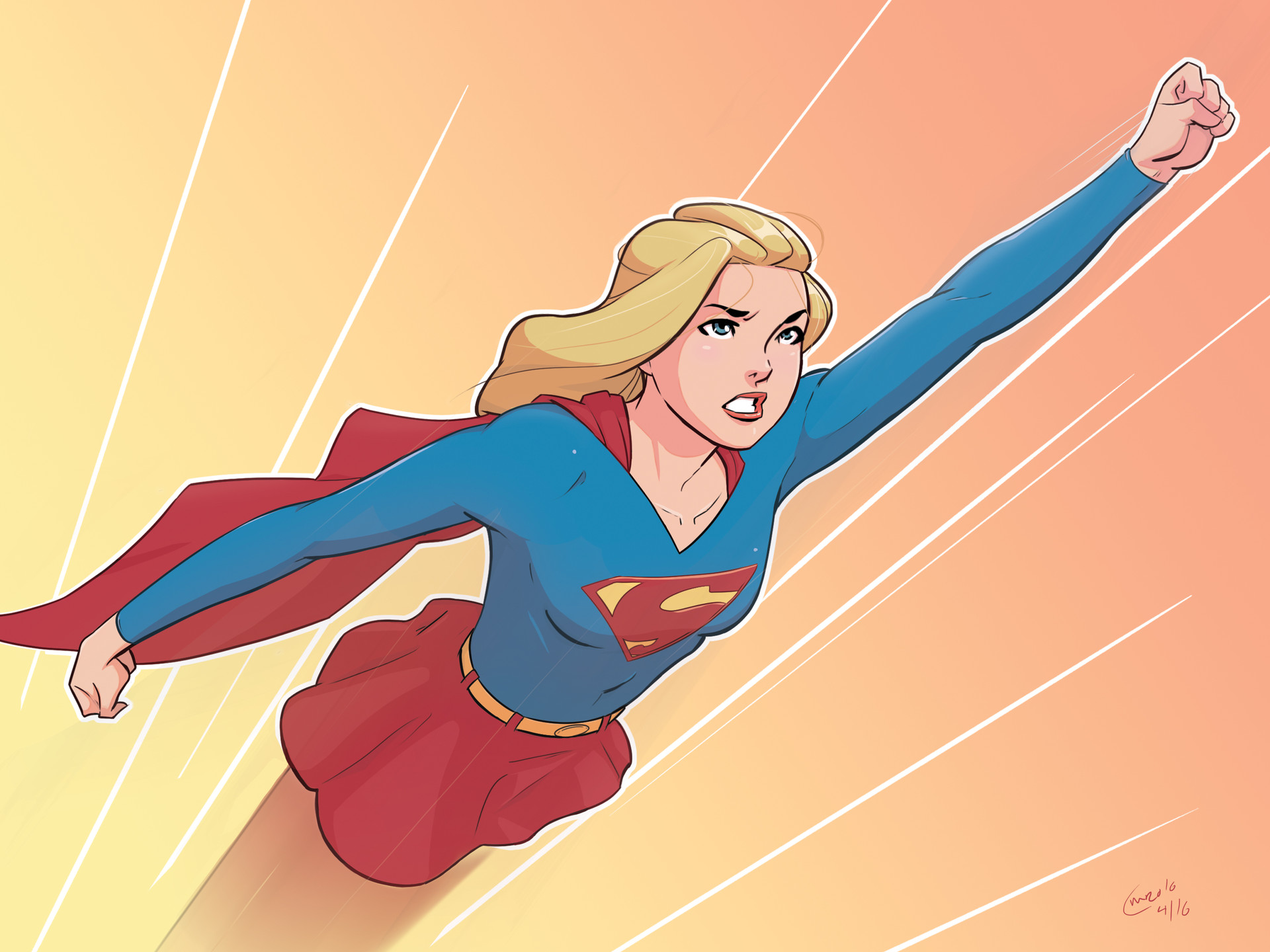 ArtStation Supergirl Pin Up Commission