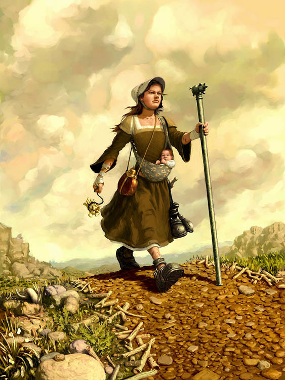 Illustration for a Romanian fairy tale
