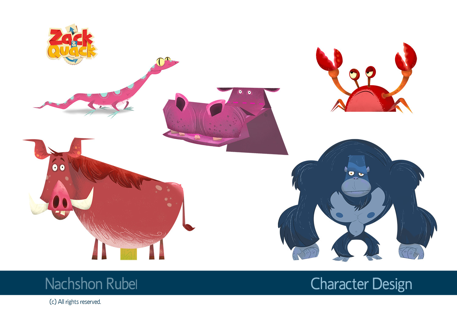 Animals character designs.