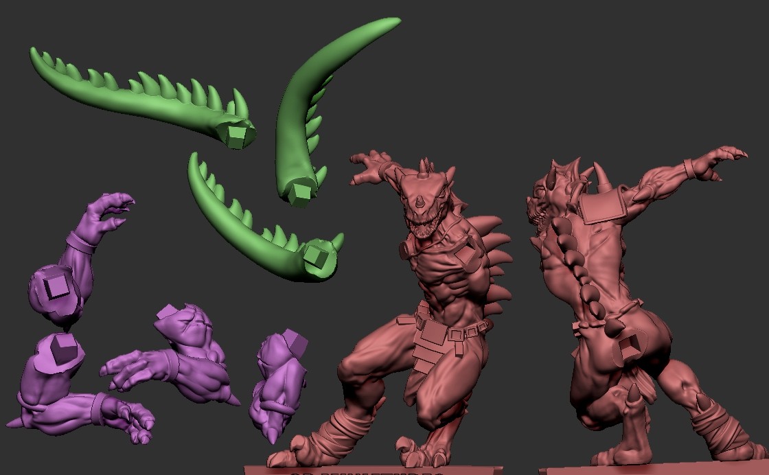 Artstation Full Lizardman Bloodbowl Team Kevin Cayuela Borg