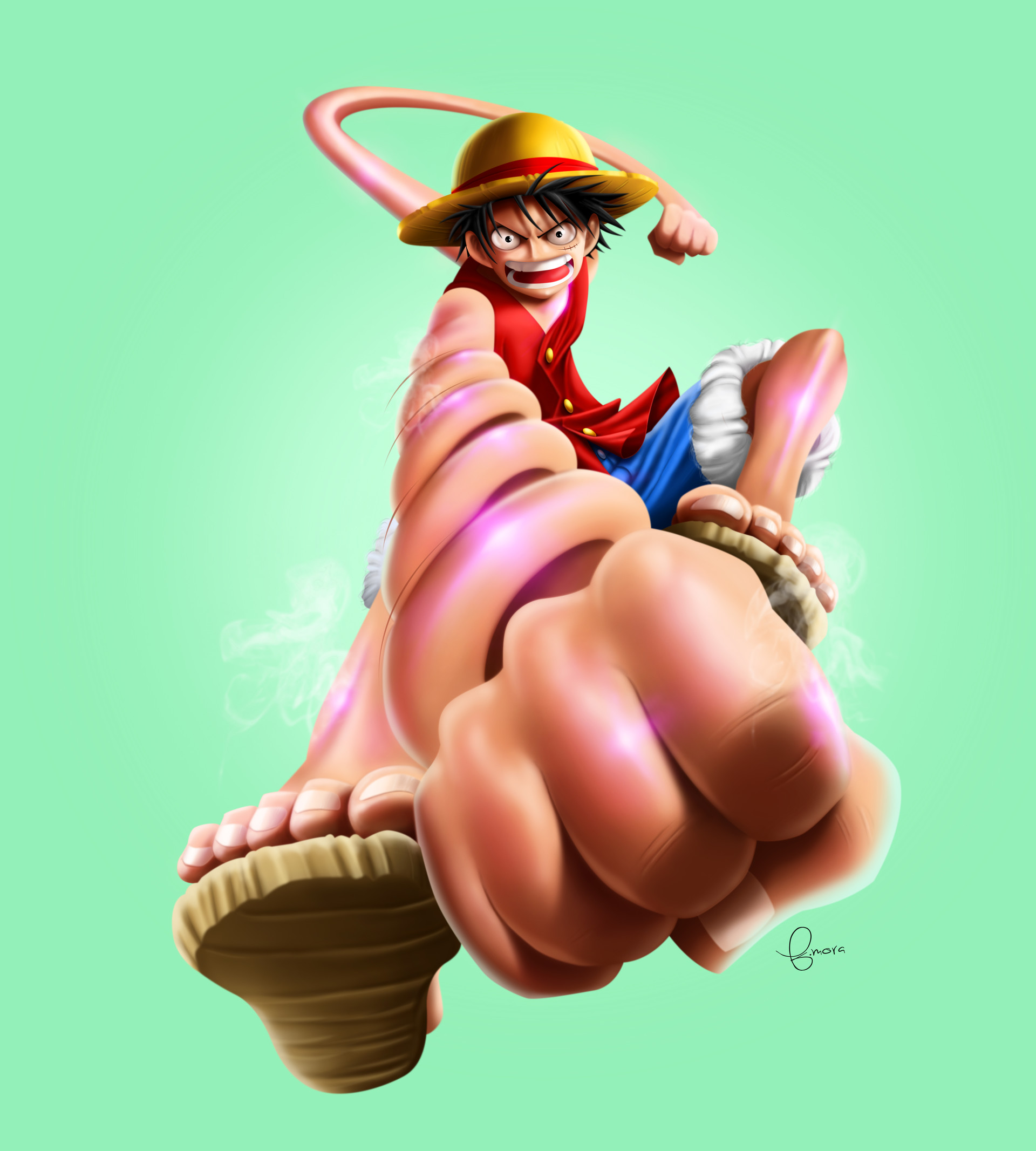 Fernando Mora One Piece Characters Painting