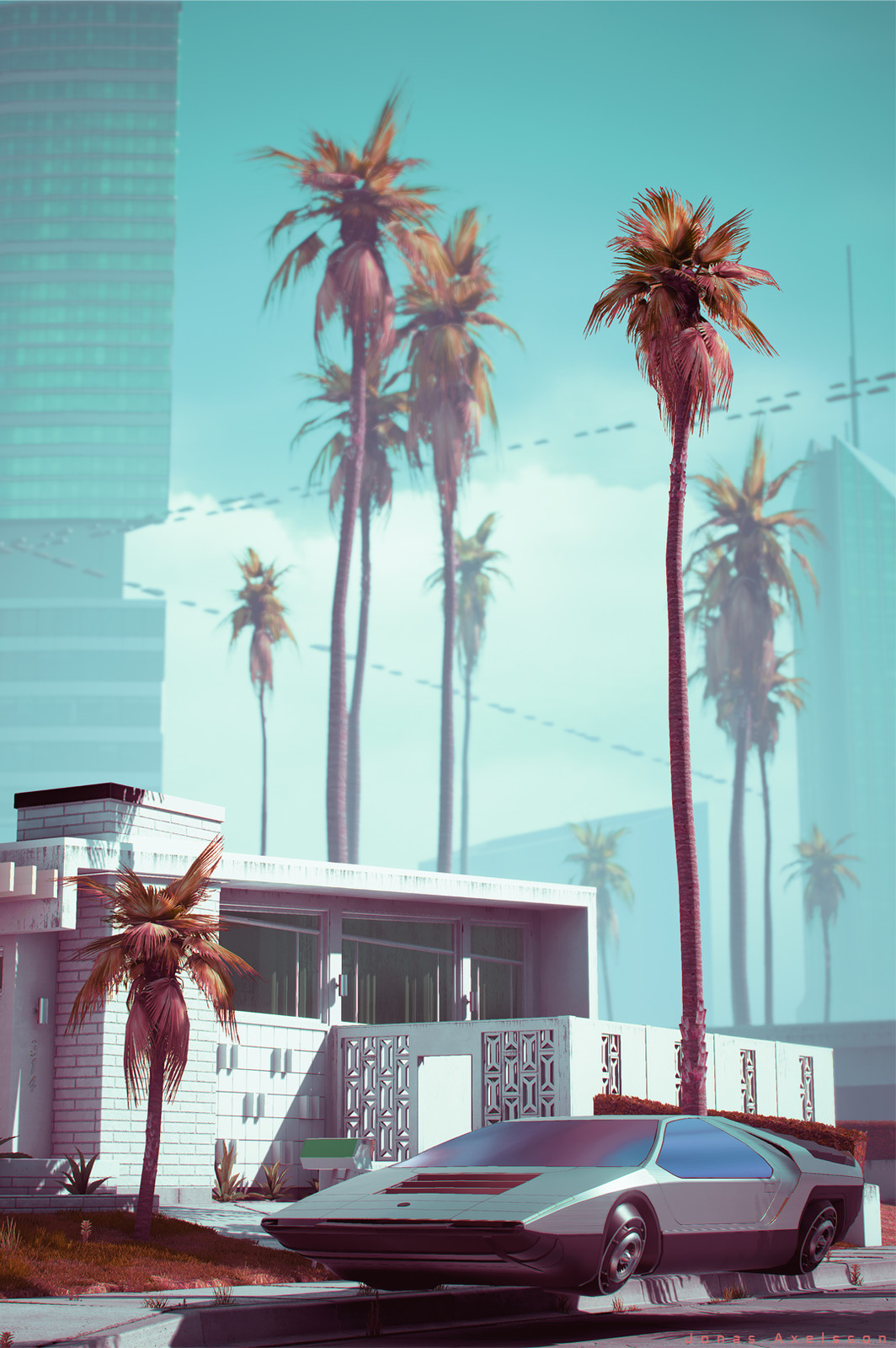 Trying out some crazy post processing to give it more of a SynthWave look