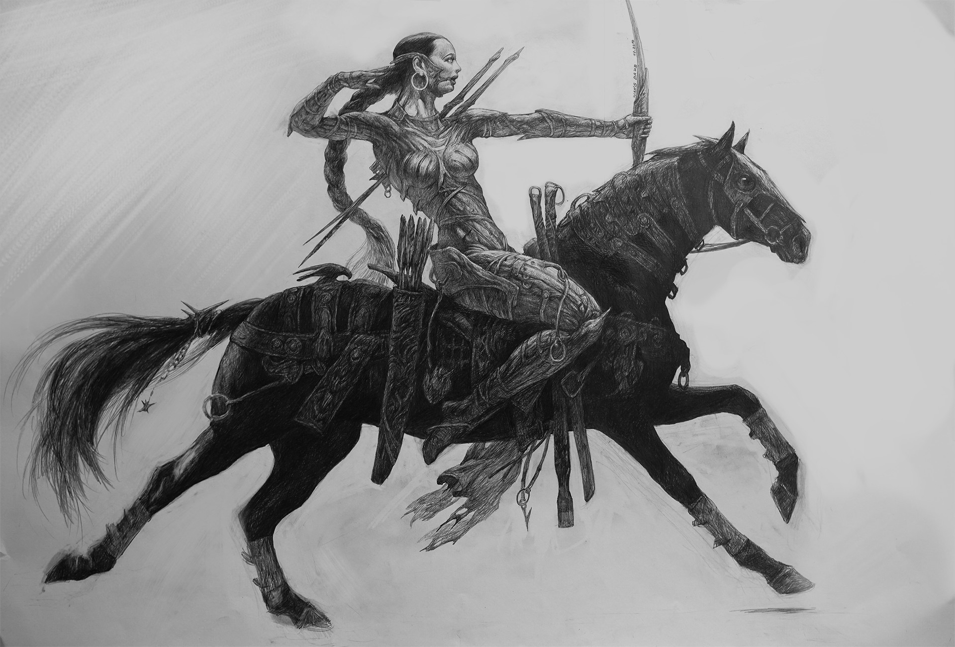 ArtStation warrior on horse
