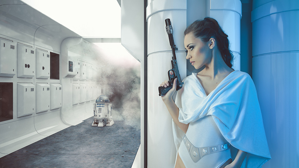 Lukasz Liszko Star Wars Princess Leia Digital Art