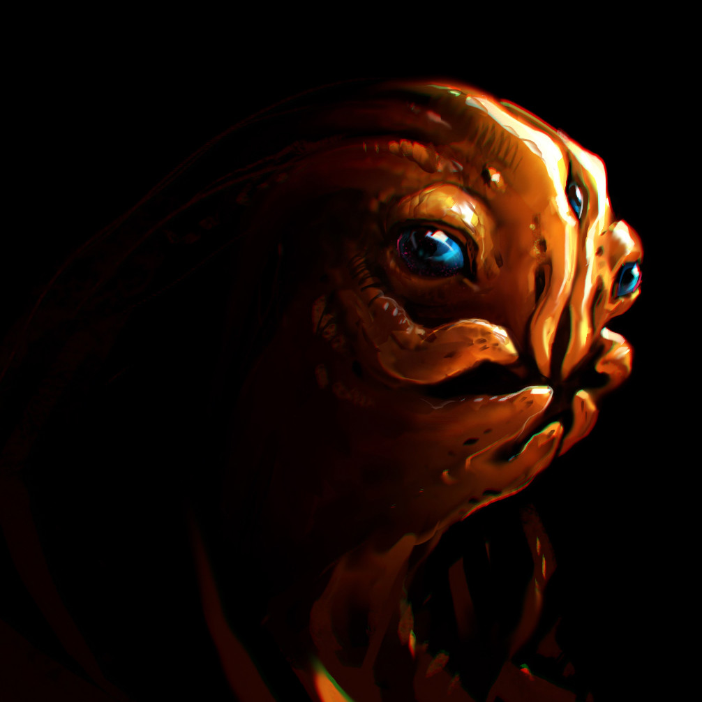 Artstation Alien Face Sviatoslav Gerasimchuk