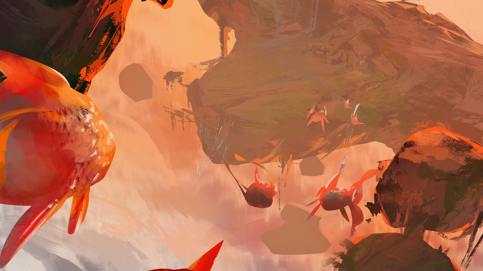 Artstation Golden Sky Rachel Walpole