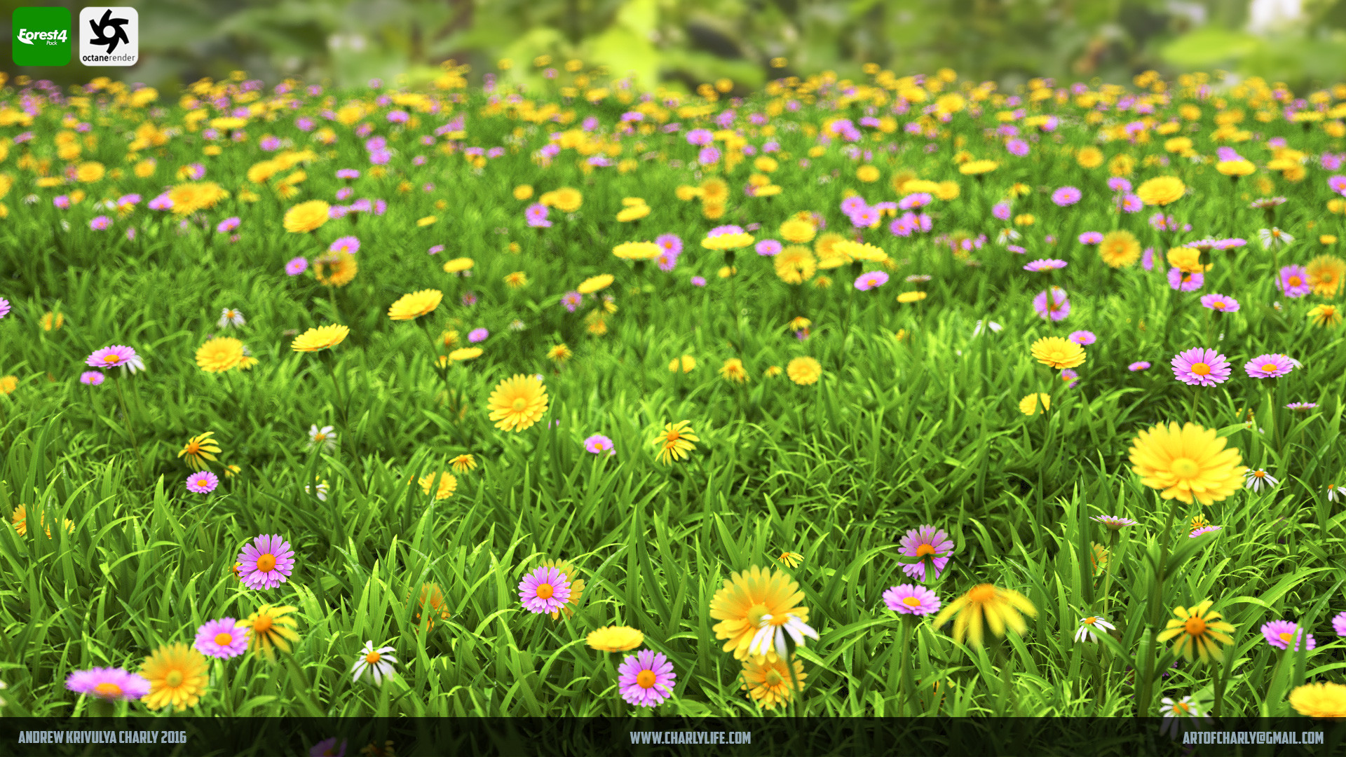 Grass in Octane render