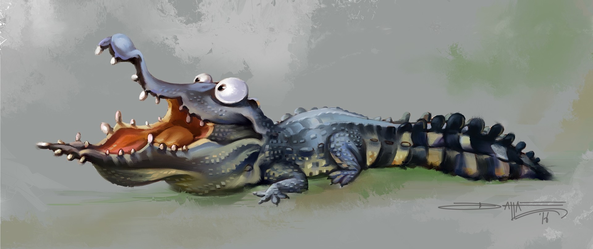 ArtStation - crocodile caricature