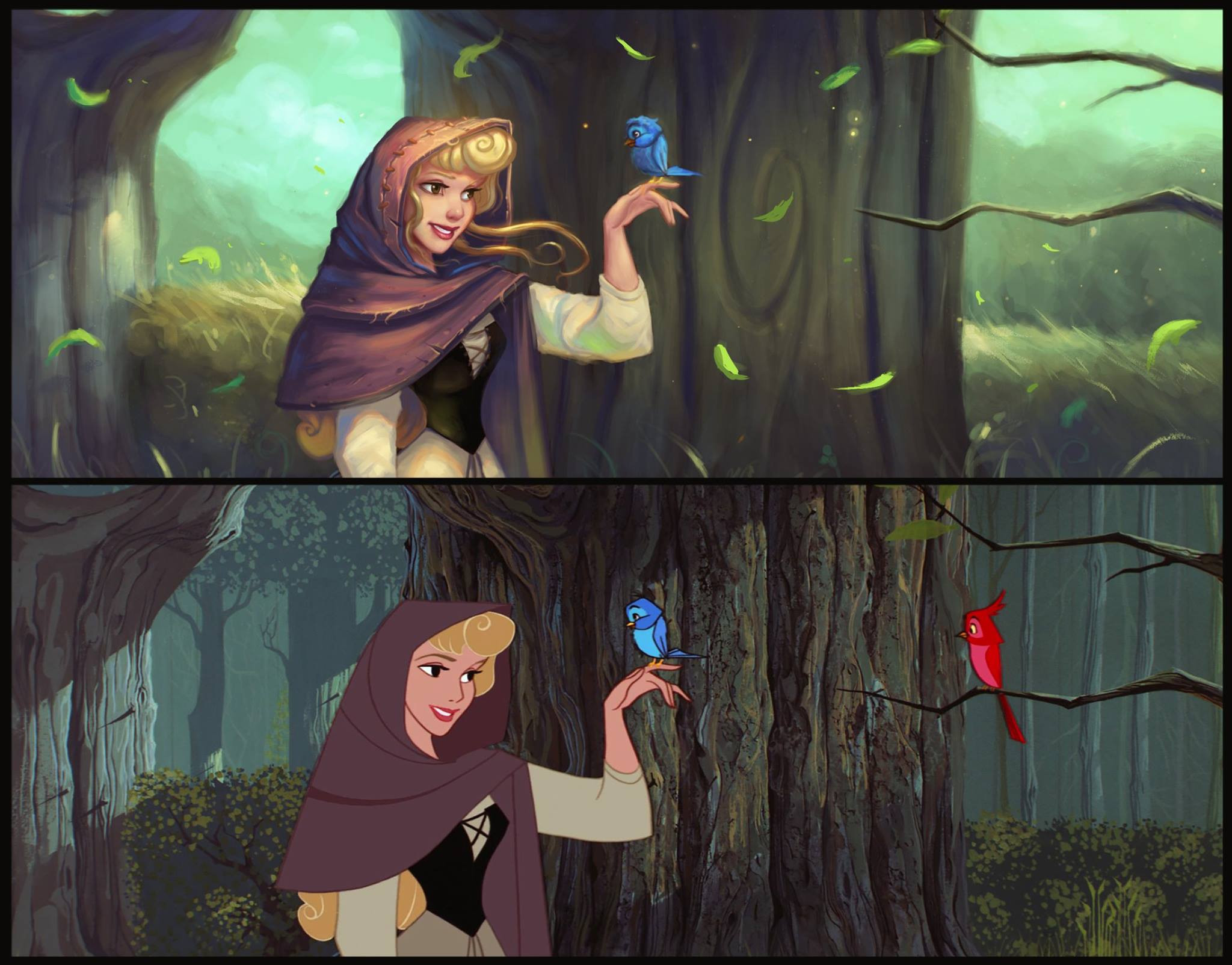 ArtStation - Disney paintover: Sleeping Beauty