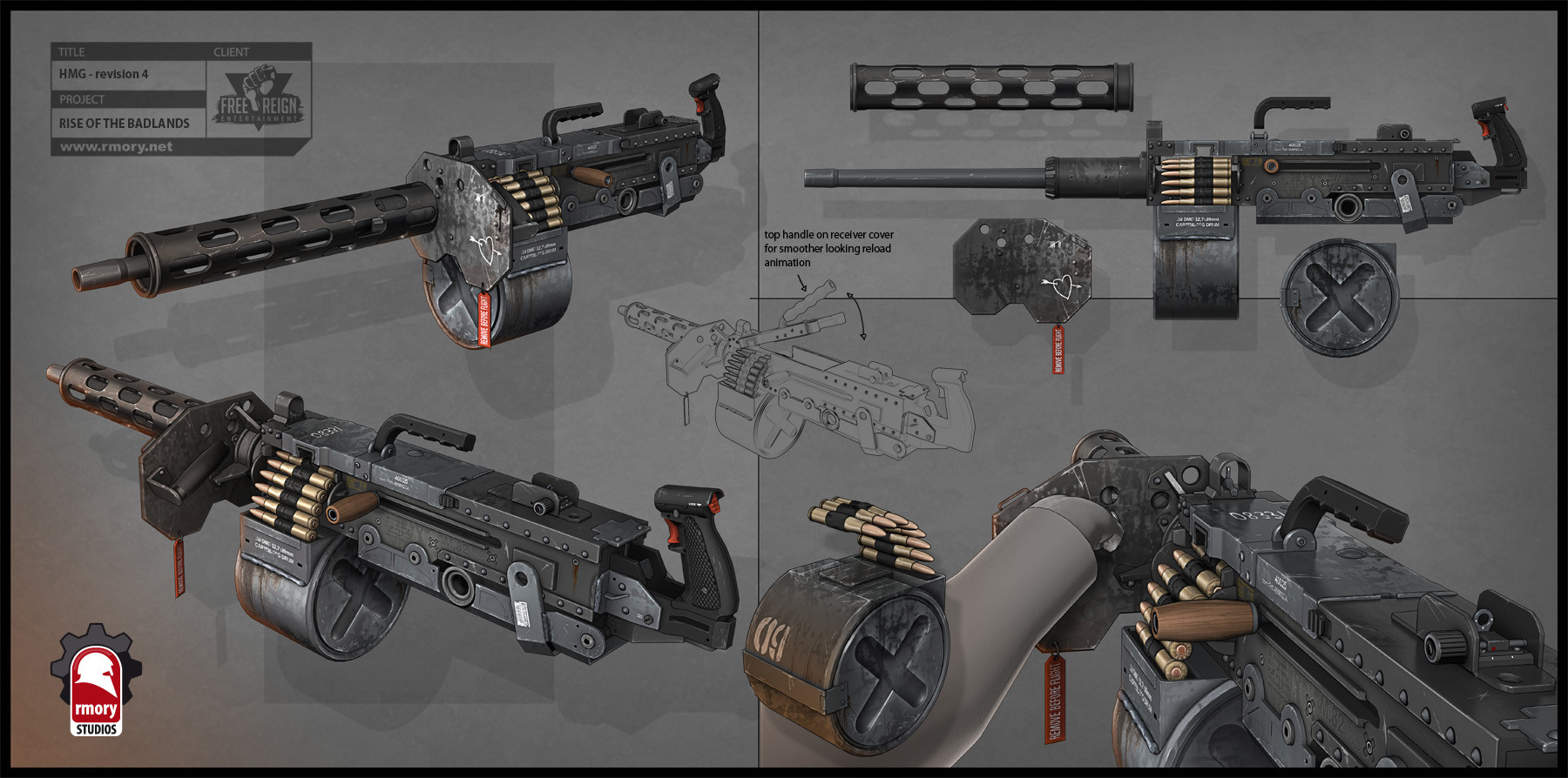 Artstation rise of the badlands heavy machinegun