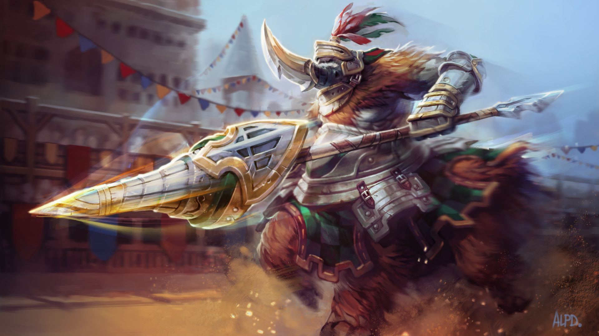 Artstation Dota2 Horn Of Rising Glory Loading Screen