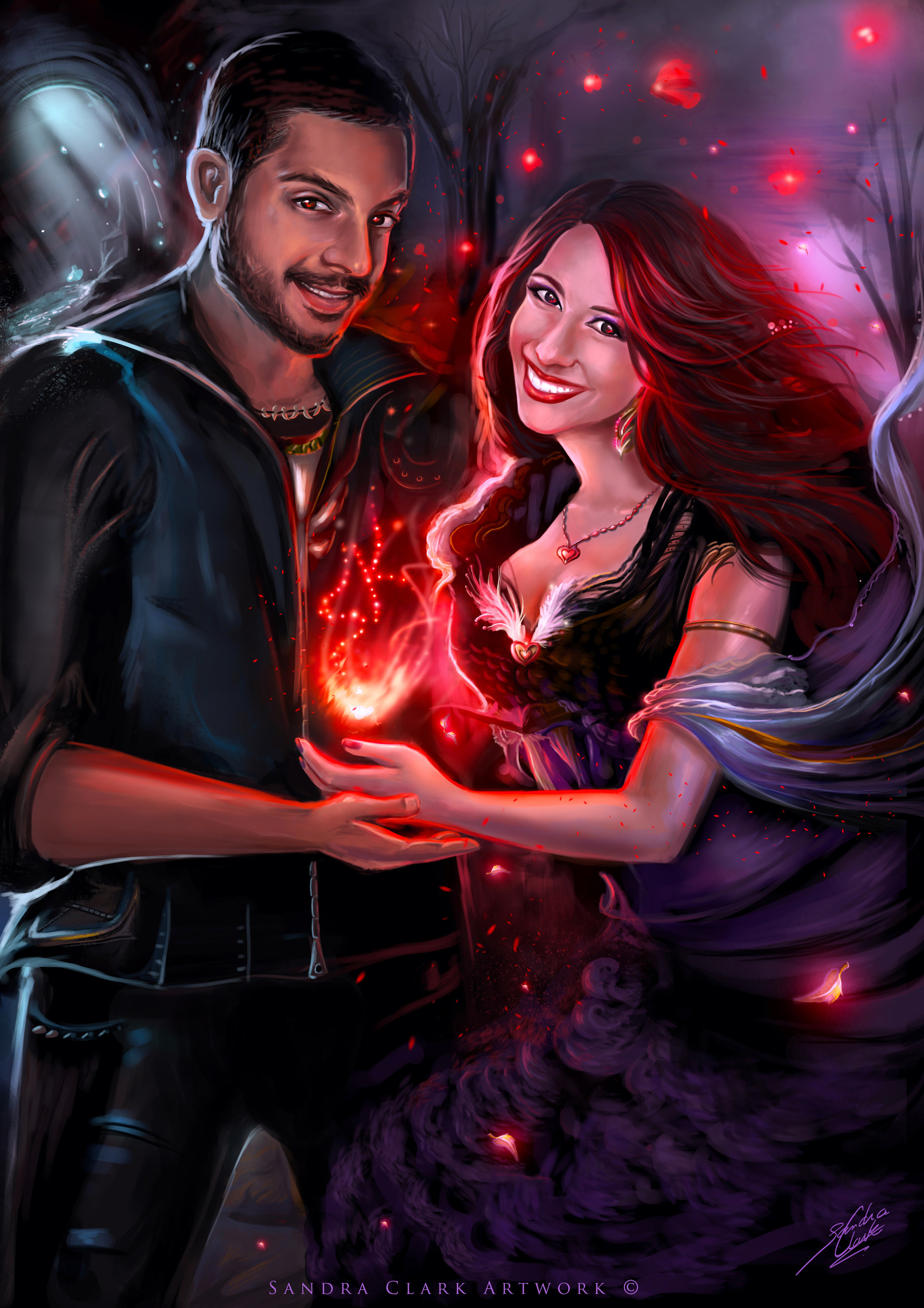Artstation Beautiful Couple Sabine Karl Sandra Clark