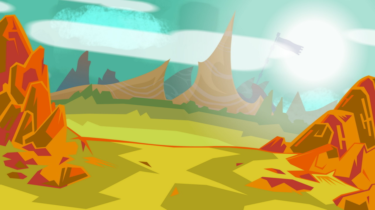 Background during the credits sequence.