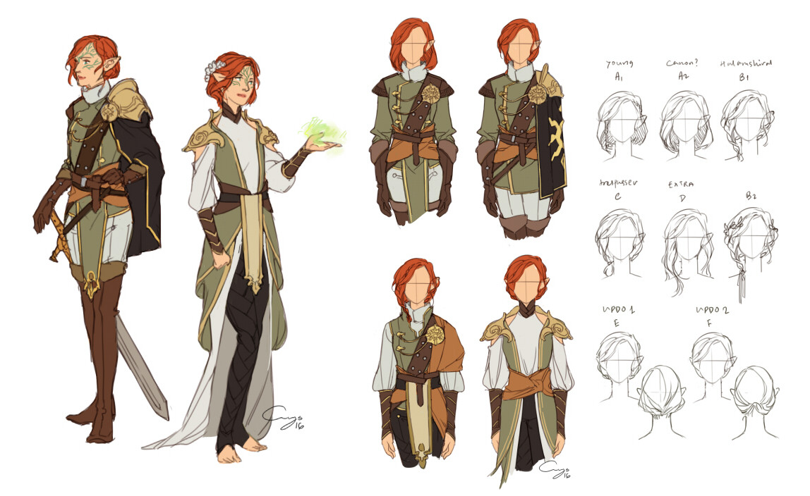 ArtStation - Inquisitor Lavellan costume concepts