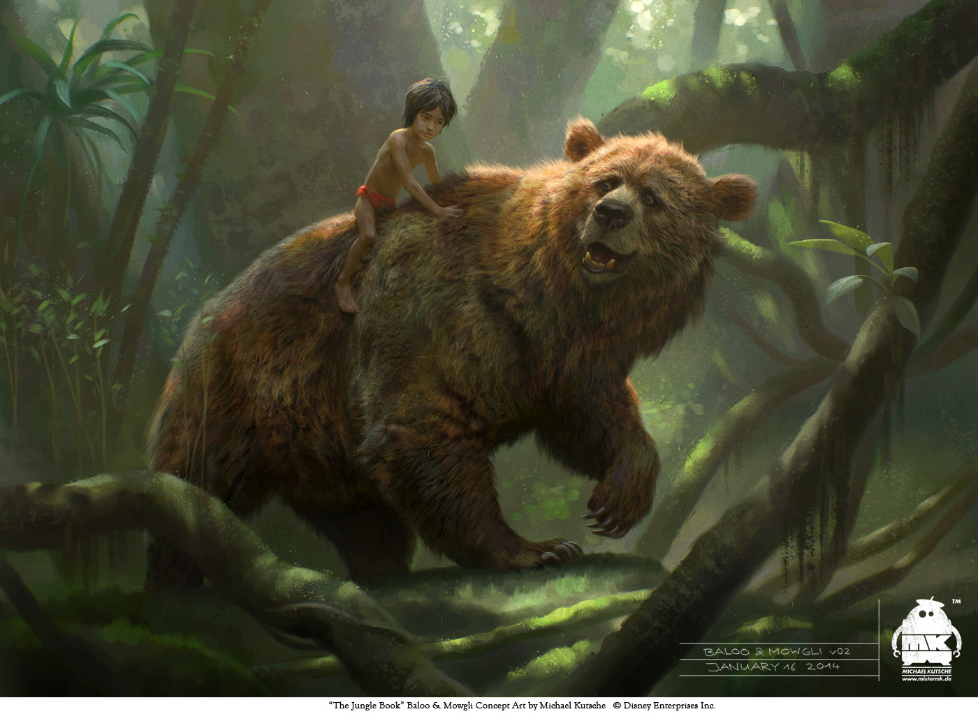 Le Livre de la Jungle [Disney - 2016] - Page 15 Michael-kutsche-baloo-mowgli-by-michael-kutsche