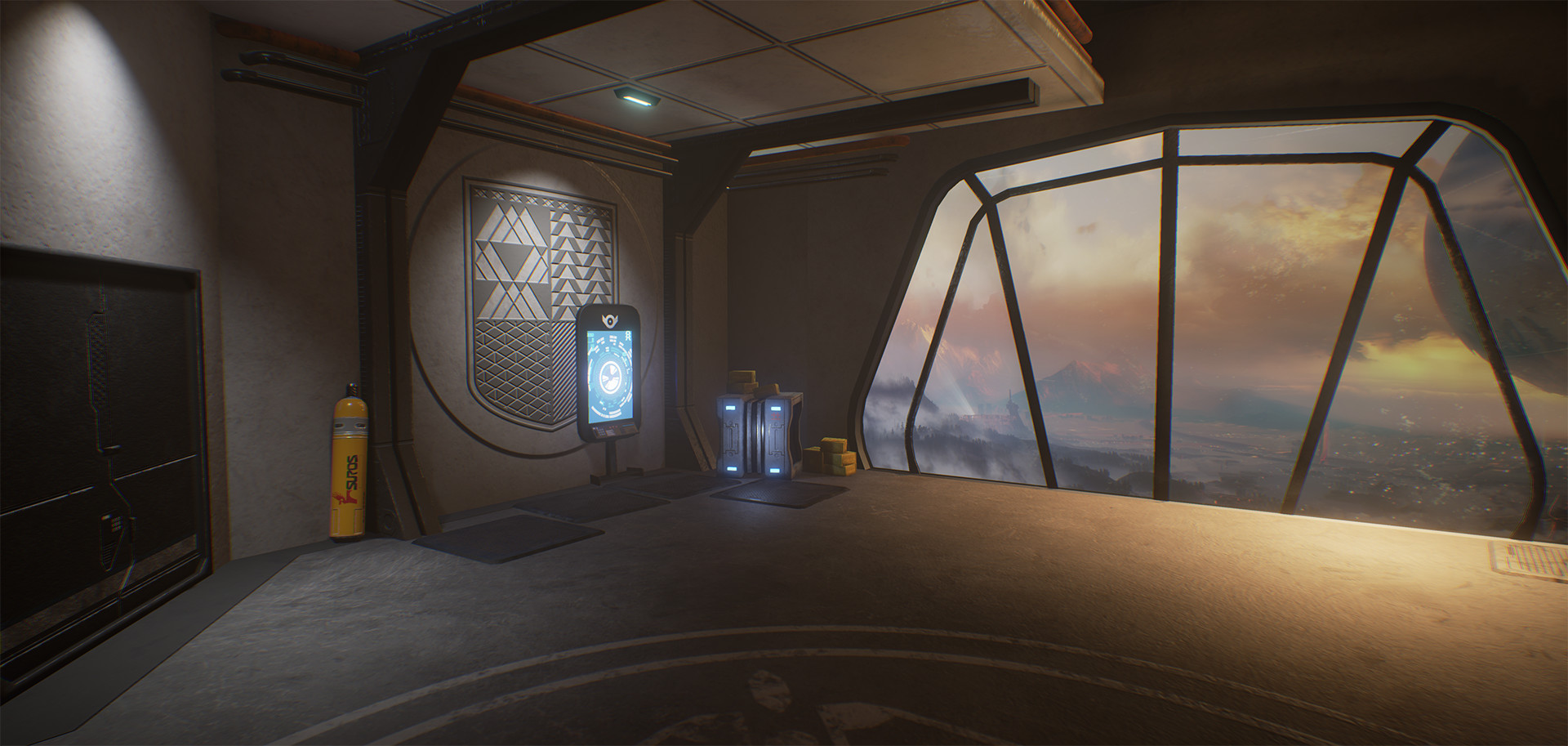 Artstation Destiny Spaceship Interior Danny Greenan