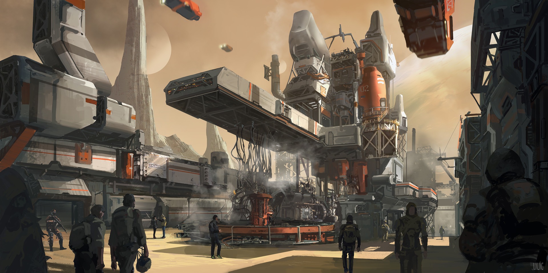 Artstation Energy Space Station Junling Wang