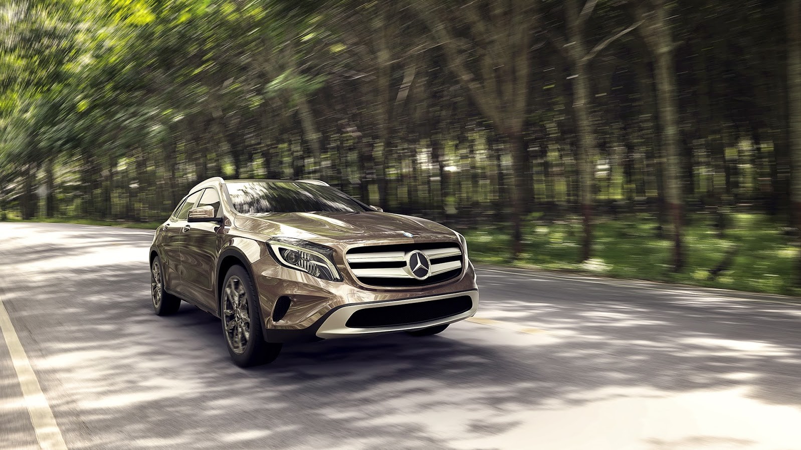 GLA Mercedes черный 1920 1080