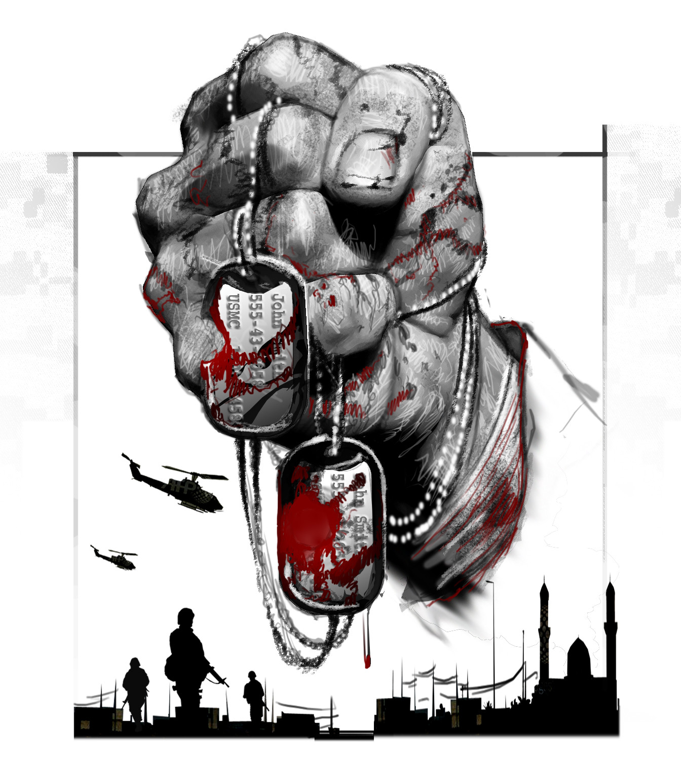 Dog art tags on sale