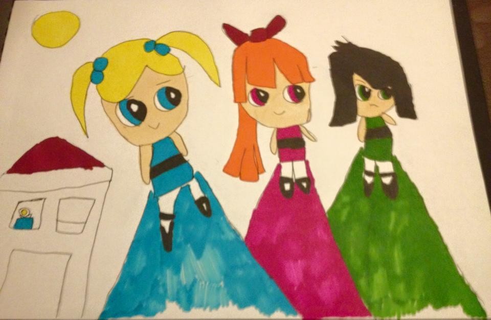 Artstation Powerpuff Girls Blossom Bubbles Buttercup Flying Serife Isik