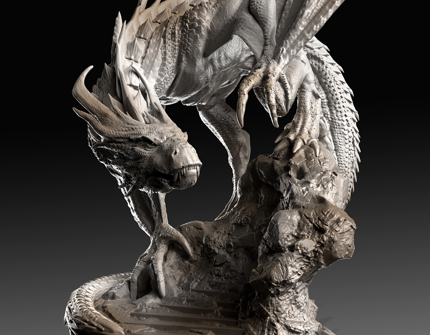 Artstation Kaeghar The Dragon Caleb Nefzen The dragon consists of data describing 871,414 triangles determined by 3d scanning a real figurine. kaeghar the dragon caleb nefzen