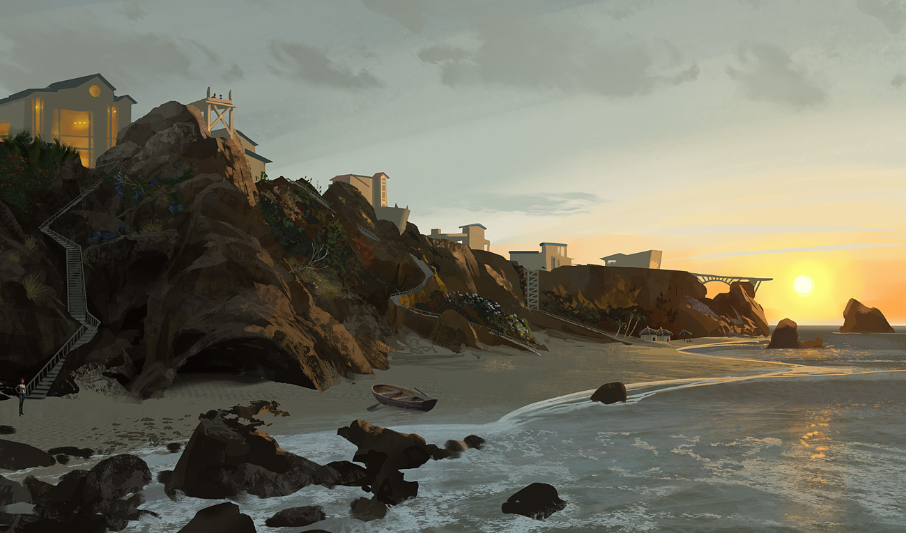 "Rose Beach" concept rough, Sims 4