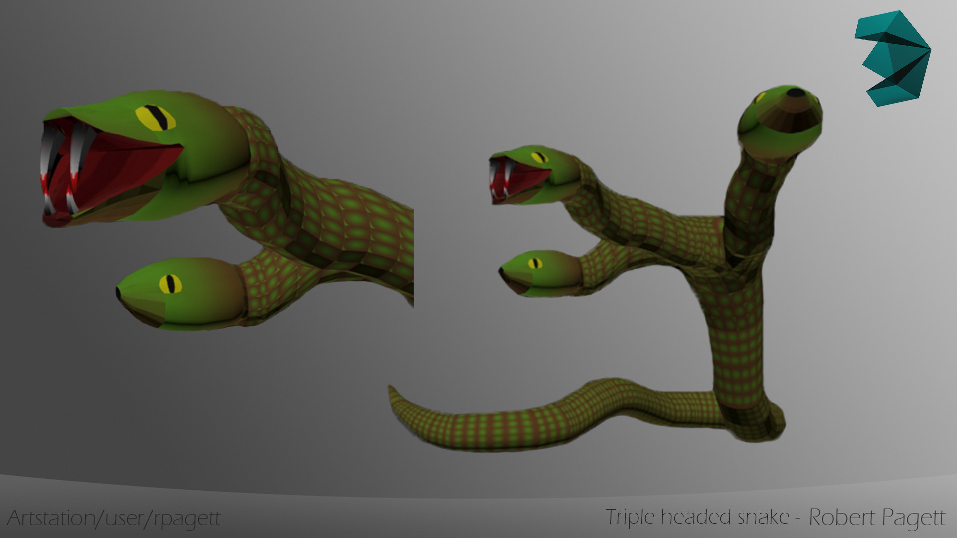 Artstation Triple Headed Snake Robert Pagett