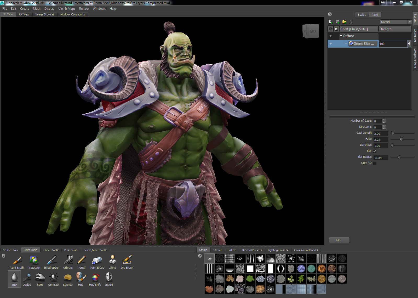 Texture work done mostly within Mudbox
