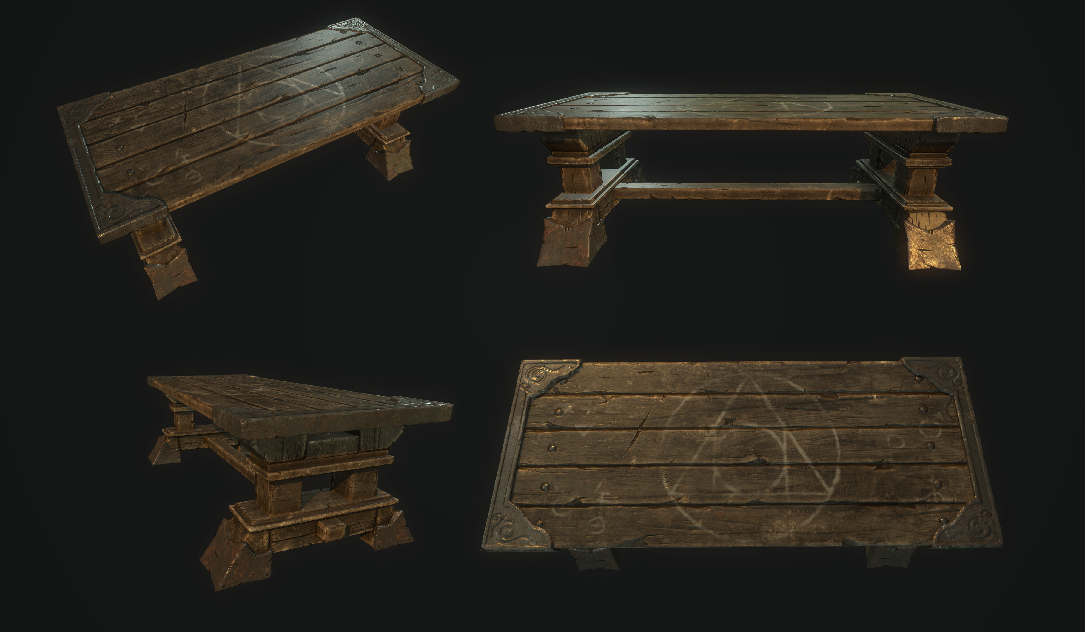 Forgotten table. Фэнтези стол вид сверху. 3д стол из дерева из игр. Alchemy Table. Фэнтези стол референс.