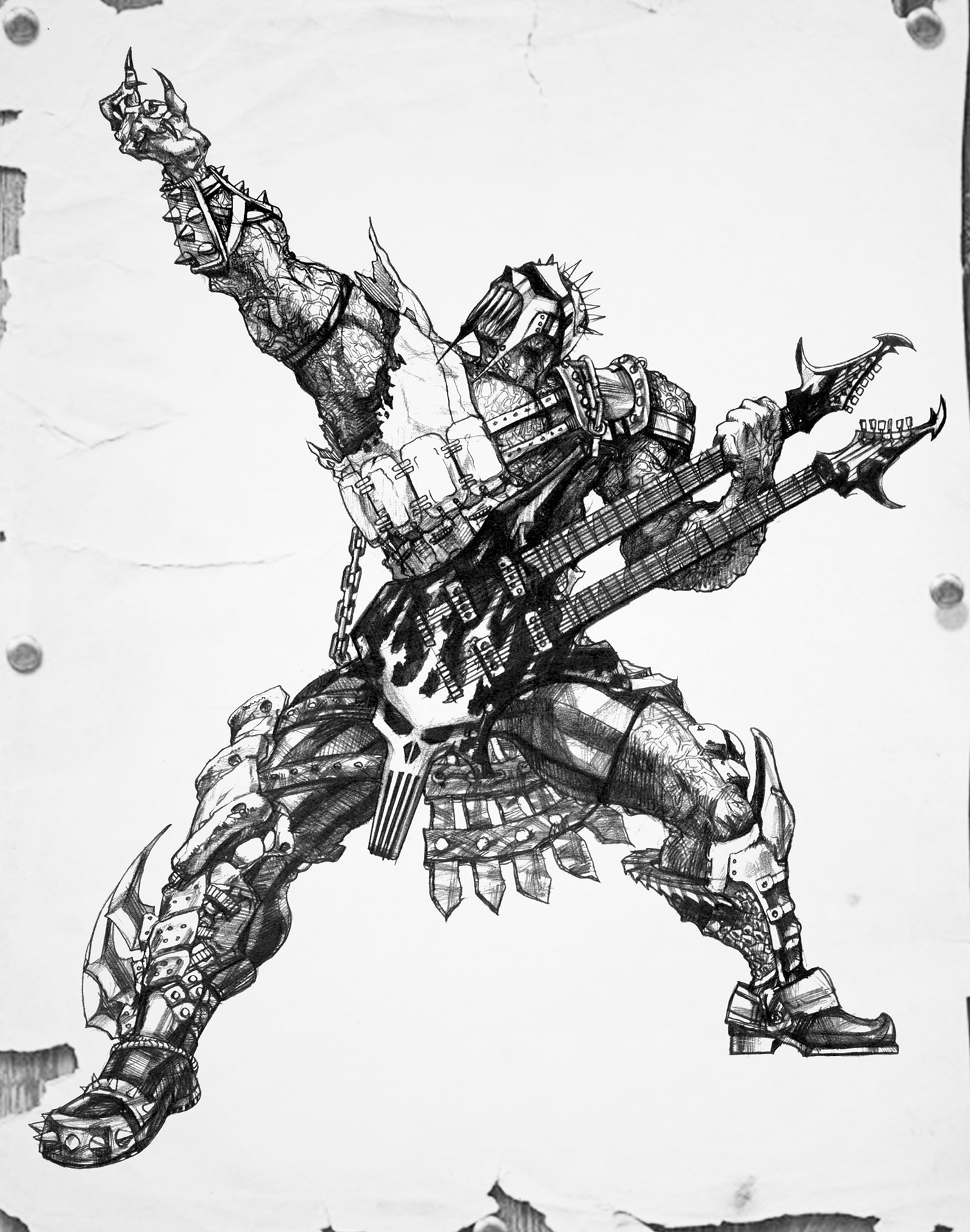 Artstation Pencil Drawing Heavy Metal Tom Lee