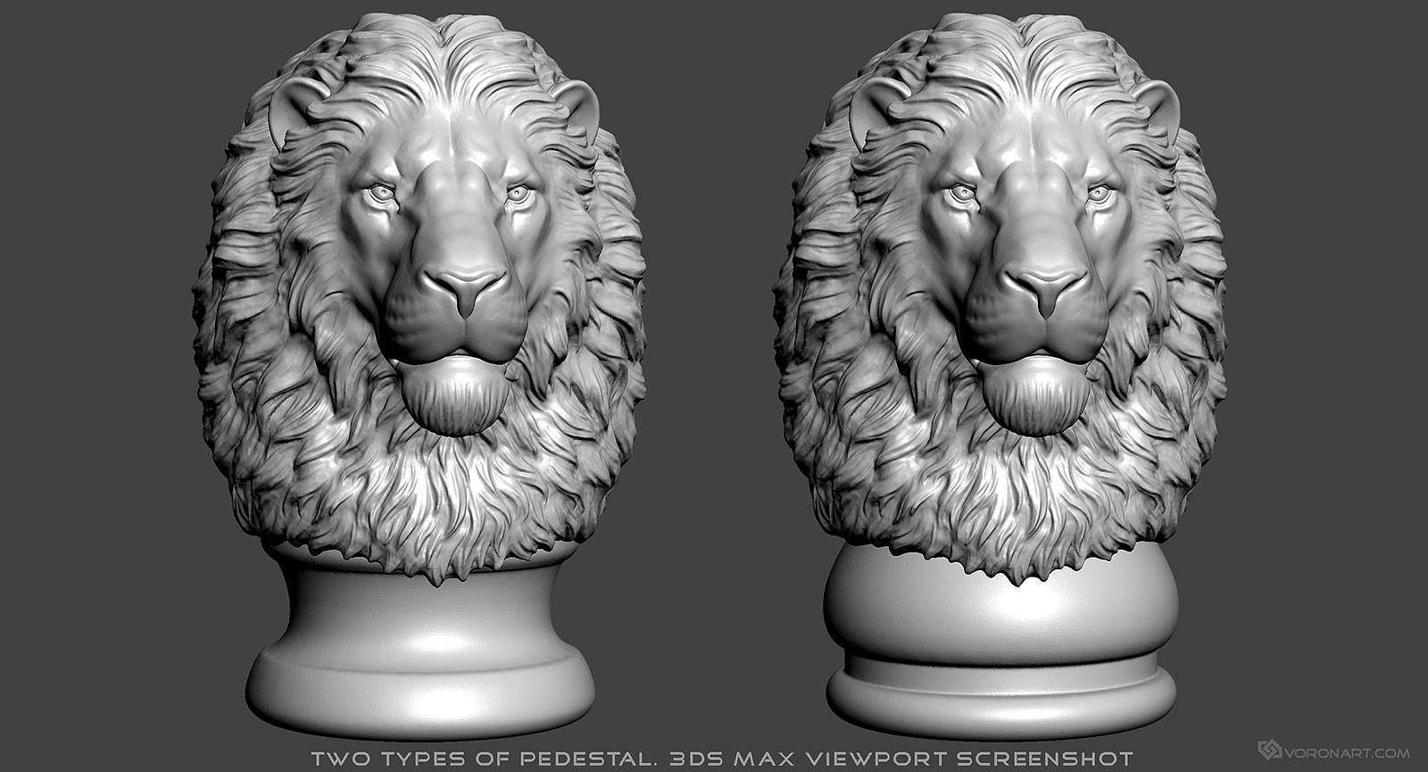 Artstation Lion Head 3d Model Digital Sculpture Nikolay Vorobyov