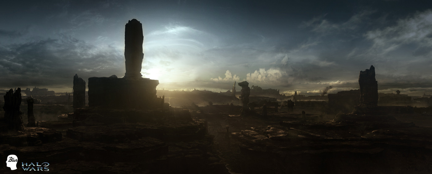 ArtStation - Halo Wars shield world Matte