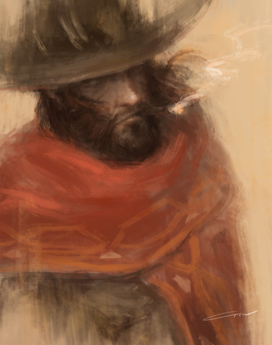 Artstation Jesse Mccree Overwatch Alex Chow