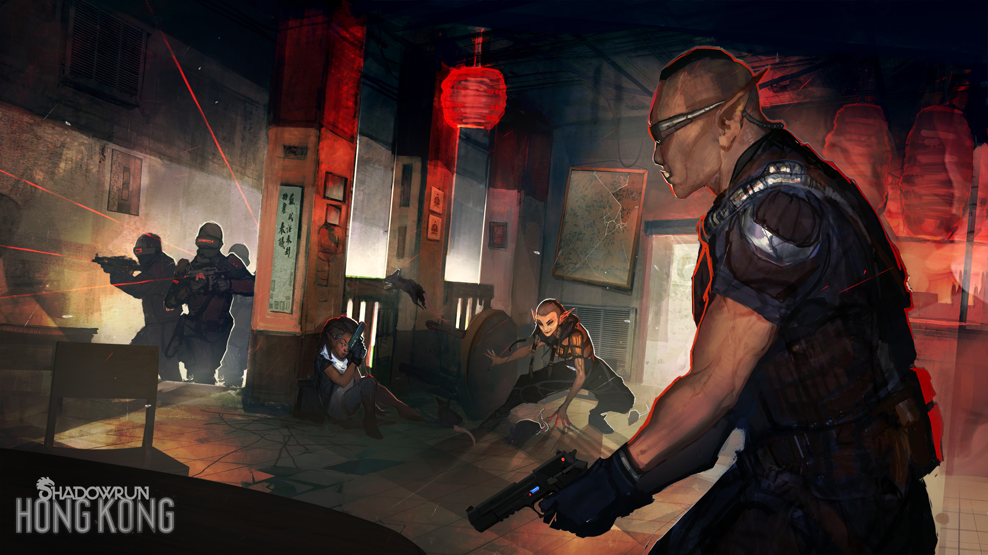 Shadowrun: Hong Kong High Quality 9x12 Art Print SIGNED by Joel DuQue  (Includes soundtrack download)