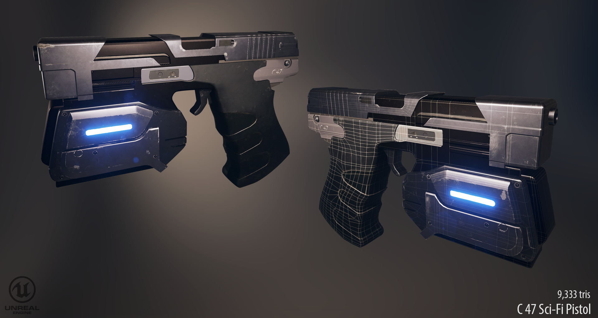 Artstation Sci Fi Pistol Lourde Canavati
