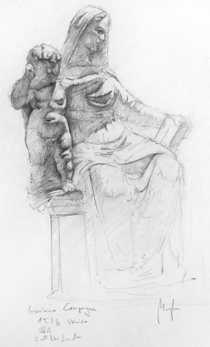 Giorlano Campagna Study (pencil, paper) / V&amp;A Museum, London