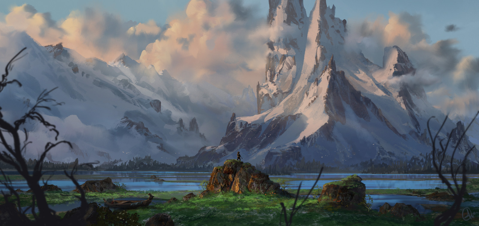icy peaks , sketch