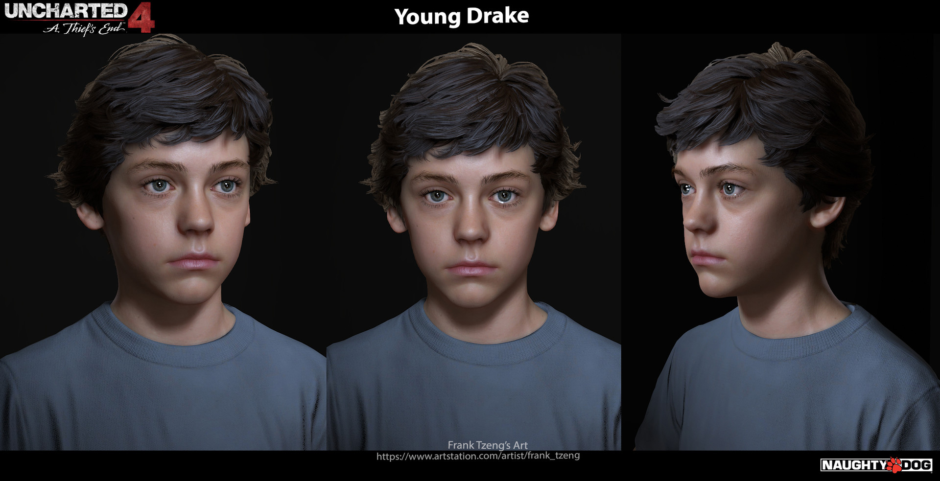 Artstation Uncharted 4 Young Drake Frank Tzeng,Depressing Dead Flower Drawing