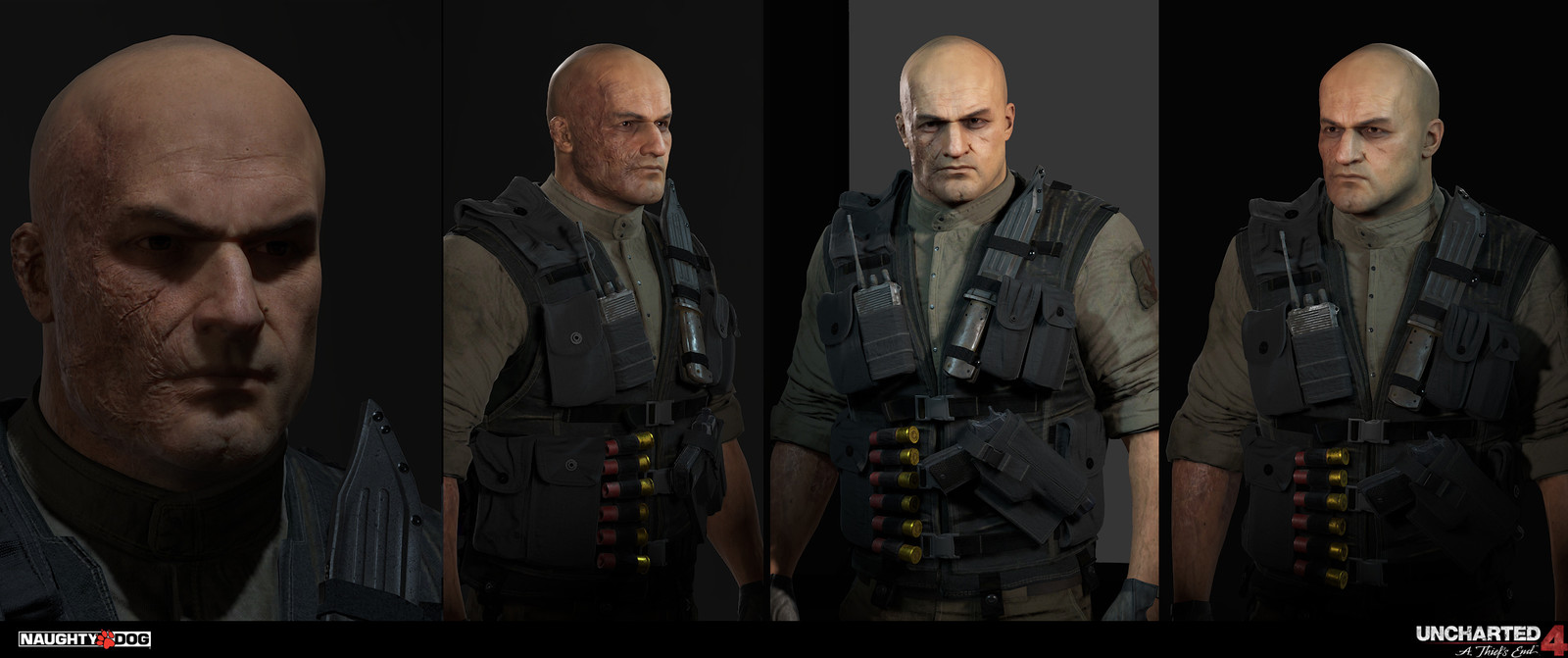 Lazarevic for U4 - WIP - head from scratch - some of the clothing re-used from uncharted 2 - re-textured and materials.