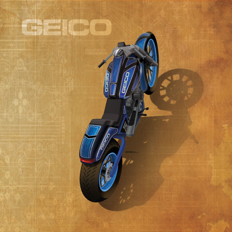 Del Swanson His and Hers bikes for Geico made by Misfit industries